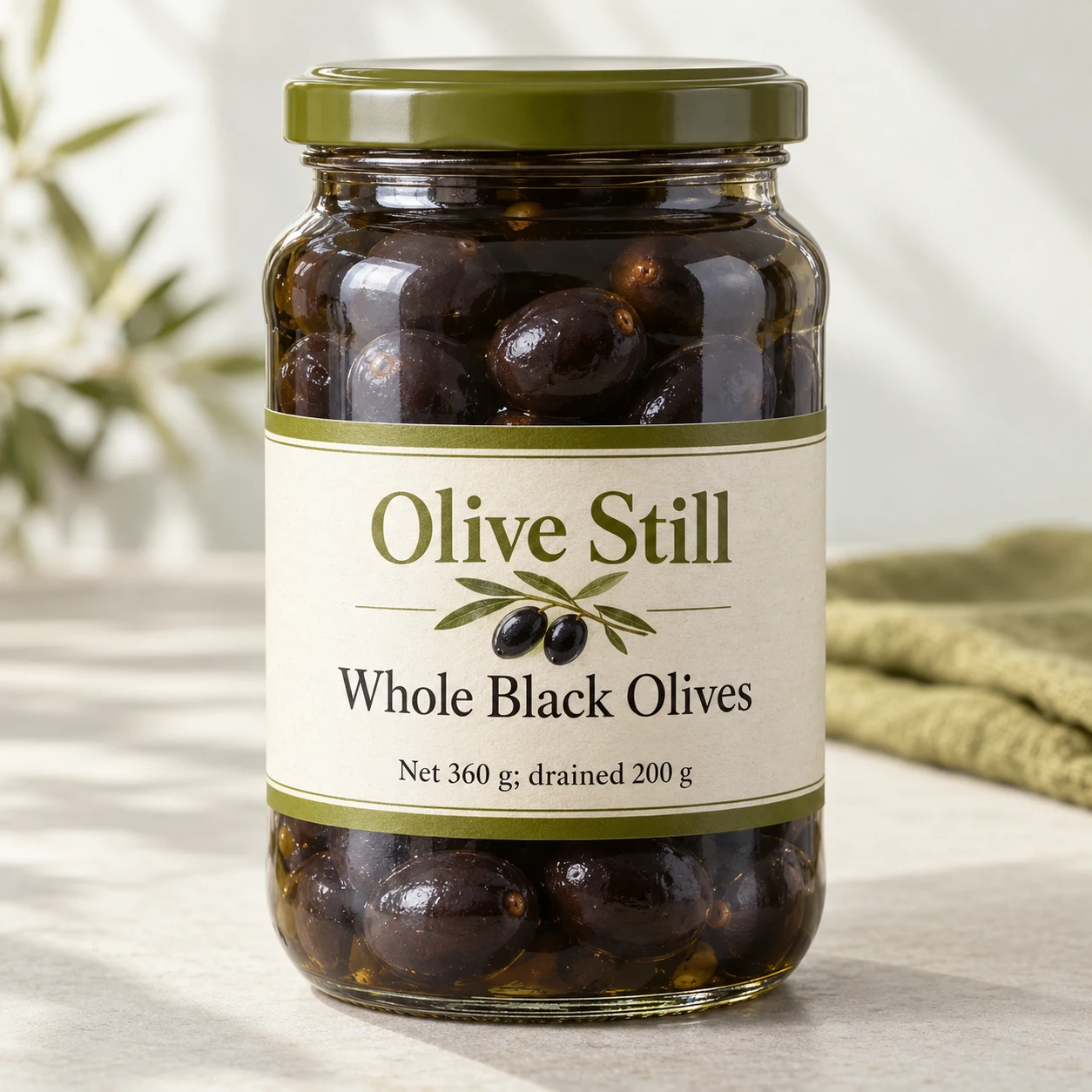 Whole Black Olives