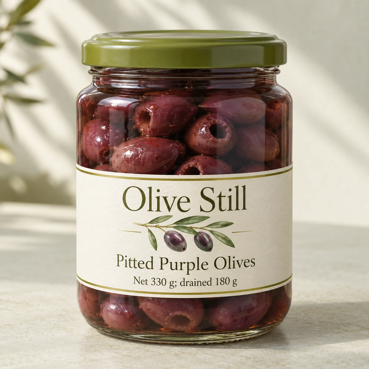 Pitted Purple Olives